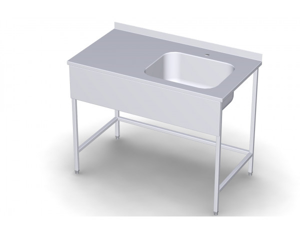 Стол с моечной ванной СМВ, серия ПРОФИ, правое расположение ванны, без полки - 2